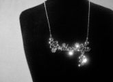 Colar Cinderella Banhado Á Prata Com Strass