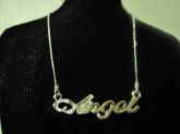 Colar Gargantilha Angel Banhado Á Prata Com Strass