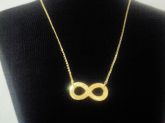 Gargantilha Infinito Folheada A Ouro